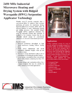 2450 MHz Ridged Waveguide Heating and Drying System Brochure