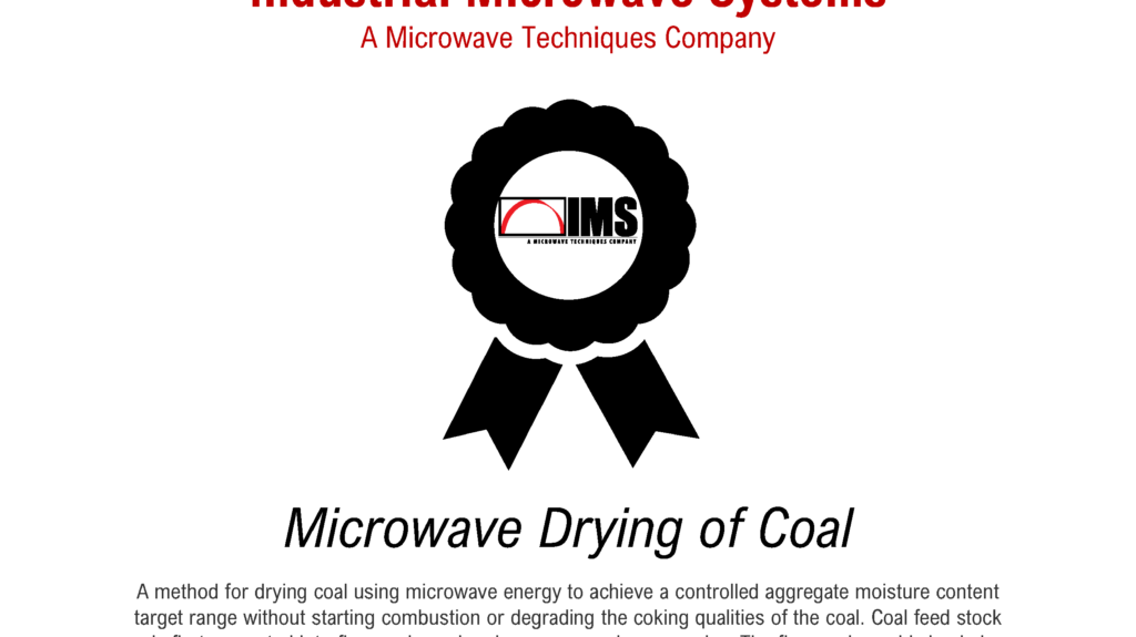 Microwave Drying of Coal